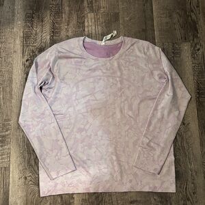 Lululemon Swiftly Relaxed Long Sleeve - Lavender Pattern - Size 12